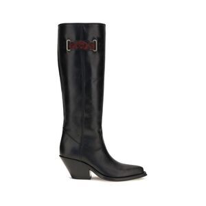 Chloé Black Calf Leather Bos Taurus Over The Women's Knee
